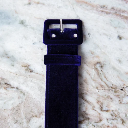 1.5" Belt In Midnight Blue Velvet