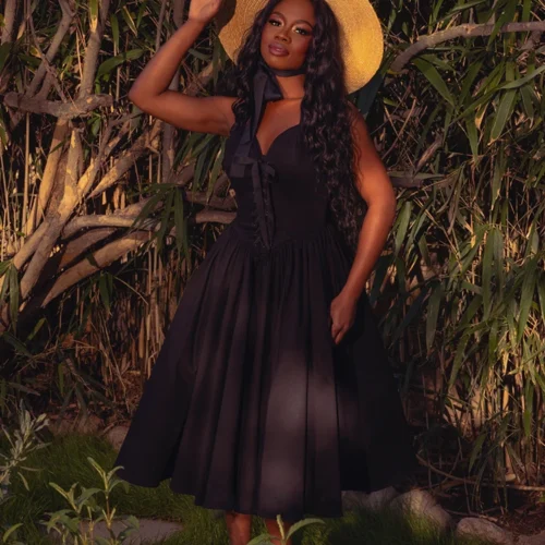 Ambrosia Dress In Black -Elegant Ladies Wear Ambrosia Dress Black 6