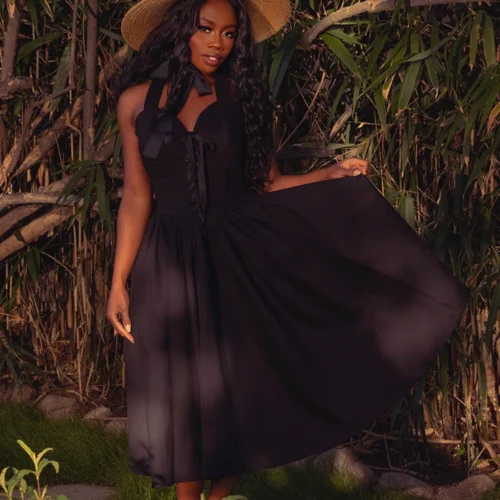 Ambrosia Dress In Black -Elegant Ladies Wear Ambrosia Dress Black 9