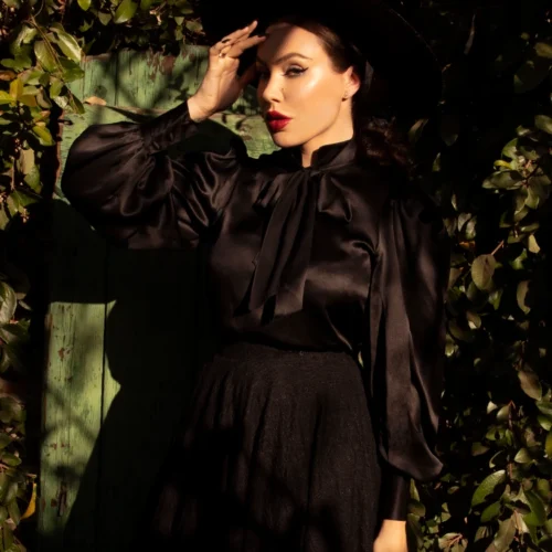 Elegant Ladies Wear -Elegant Ladies Wear BLACK SILK 5