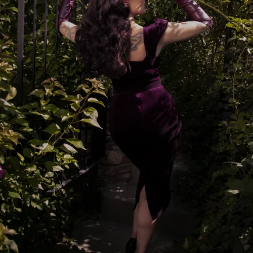 Baudelaire Wiggle Dress In Plum -Elegant Ladies Wear Baudelaire Dress Purple 1