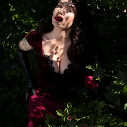 Baudelaire Wiggle Dress In Oxblood -Elegant Ladies Wear Baudelaire Oxblood 11