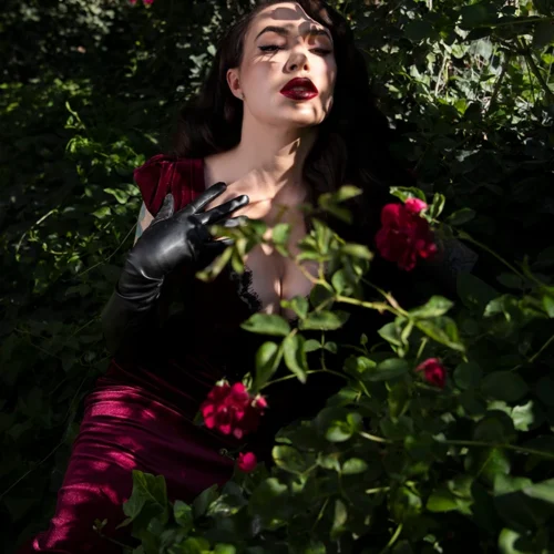 Baudelaire Wiggle Dress In Oxblood -Elegant Ladies Wear Baudelaire Oxblood 14