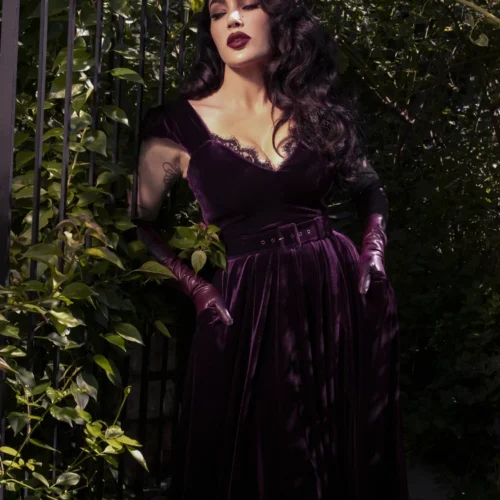 Baudelaire Swing Dress In Plum