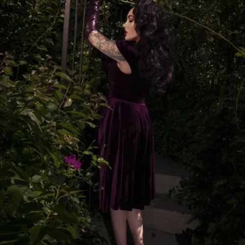 Baudelaire Swing Dress In Plum -Elegant Ladies Wear Baudelaire Swing Purple 1 97a226df 17c6 4114 b834 7902e87514ce