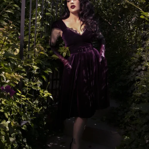 Baudelaire Swing Dress In Plum -Elegant Ladies Wear Baudelaire Swing Purple 6 fe79ea9b a982 4398 a4d3 e9f2553a9b70