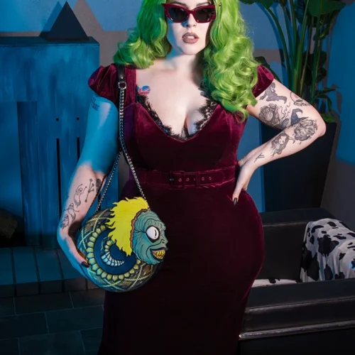 Baudelaire Wiggle Dress In Oxblood -Elegant Ladies Wear Baudeliar Oxblood 3