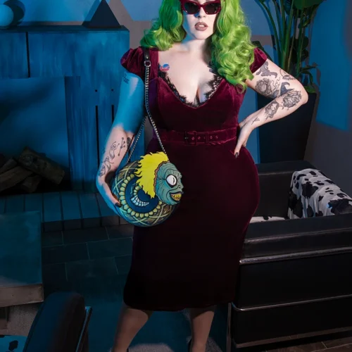 Baudelaire Wiggle Dress In Oxblood -Elegant Ladies Wear Baudeliar Oxblood 4