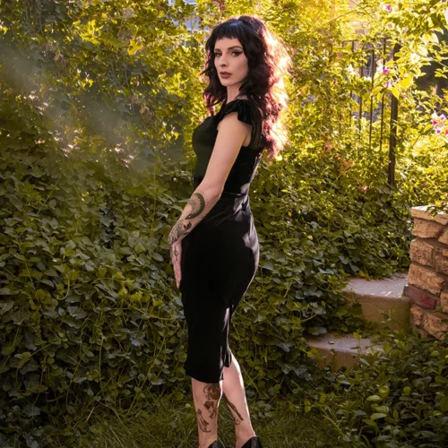 Baudelaire Wiggle Dress In Black 41 Baudelaire Wiggle Dress In Black -Elegant Ladies Wear Baudelier Black Wig 2