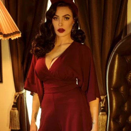 Bauhaus Top In Oxblood 11 Bauhaus Top In Oxblood -Elegant Ladies Wear Bauhaus Top Ox 2