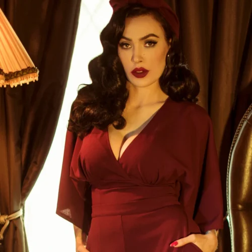 Bauhaus Top In Oxblood 12 Bauhaus Top In Oxblood -Elegant Ladies Wear Bauhaus Top Ox 4