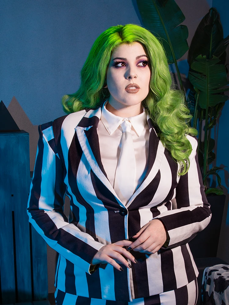 BEETLEJUICE™ Striped Corset Blazer 16 BEETLEJUICE™ Striped Corset Blazer - Image 14