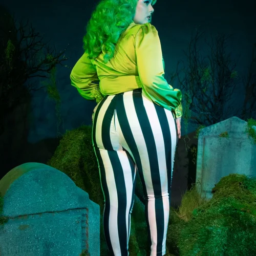 Bowie Blouse W/Matching Tie In Lime Charmeuse -Elegant Ladies Wear Beetlejuice Suit 7 833d0774 4741 436d a14e 00042815a995