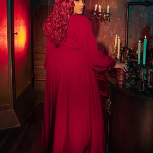 Belladonna Maxi Dress In Crimson Red 21 Belladonna Maxi Dress In Crimson Red -Elegant Ladies Wear Belladonna Gown Crimson 10