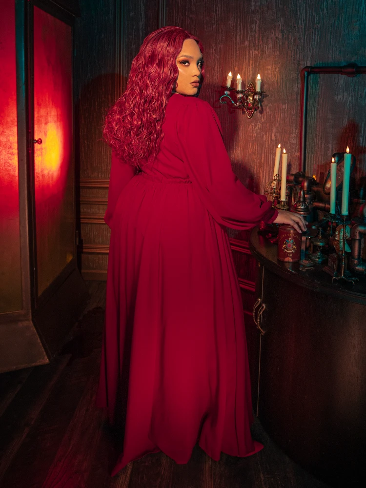 Belladonna Maxi Dress In Crimson Red 12 Belladonna Maxi Dress In Crimson Red - Image 10