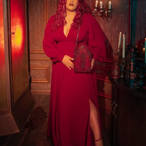 Belladonna Maxi Dress In Crimson Red 18 Belladonna Maxi Dress In Crimson Red -Elegant Ladies Wear Belladonna Gown Crimson 2