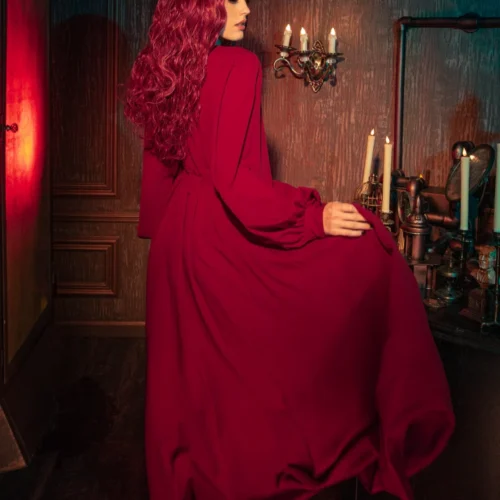 Belladonna Maxi Dress In Crimson Red 17 Belladonna Maxi Dress In Crimson Red -Elegant Ladies Wear Belladonna Gown Crimson 4