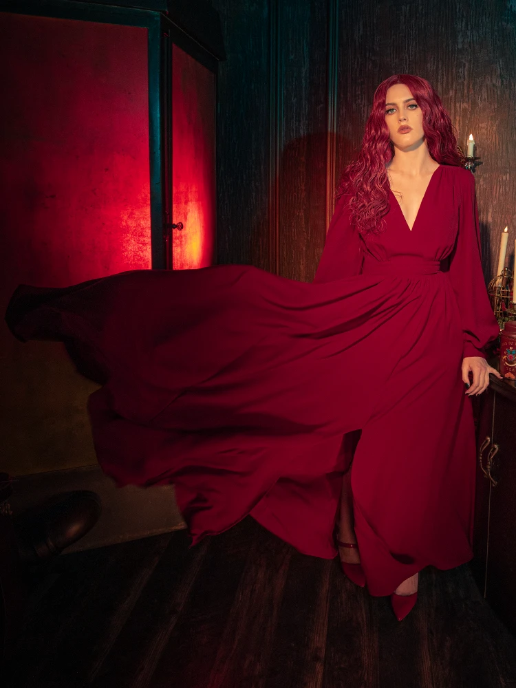 Belladonna Maxi Dress In Crimson Red 7 Belladonna Maxi Dress In Crimson Red - Image 5