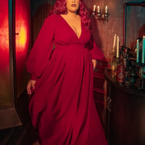 Belladonna Maxi Dress In Crimson Red 19 Belladonna Maxi Dress In Crimson Red -Elegant Ladies Wear Belladonna Gown Crimson 7