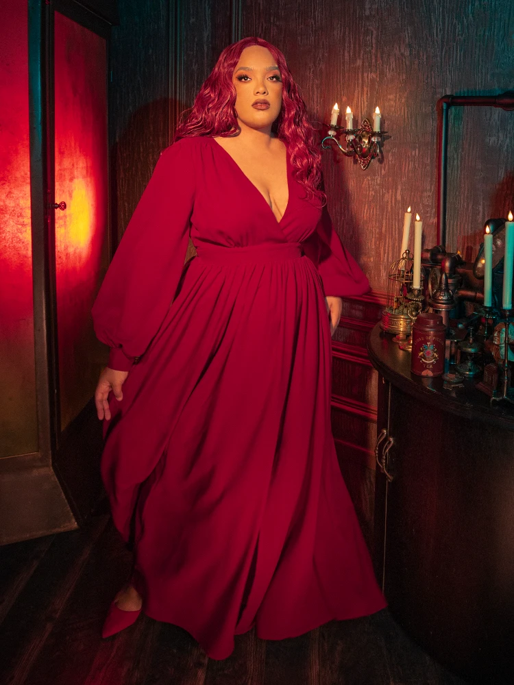 Belladonna Maxi Dress In Crimson Red 10 Belladonna Maxi Dress In Crimson Red - Image 8