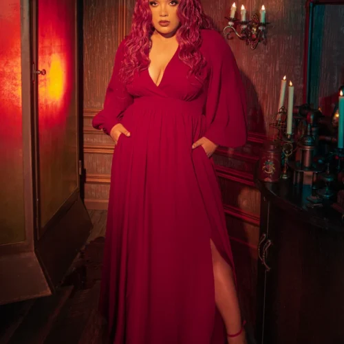 Belladonna Maxi Dress In Crimson Red 20 Belladonna Maxi Dress In Crimson Red -Elegant Ladies Wear Belladonna Gown Crimson 8