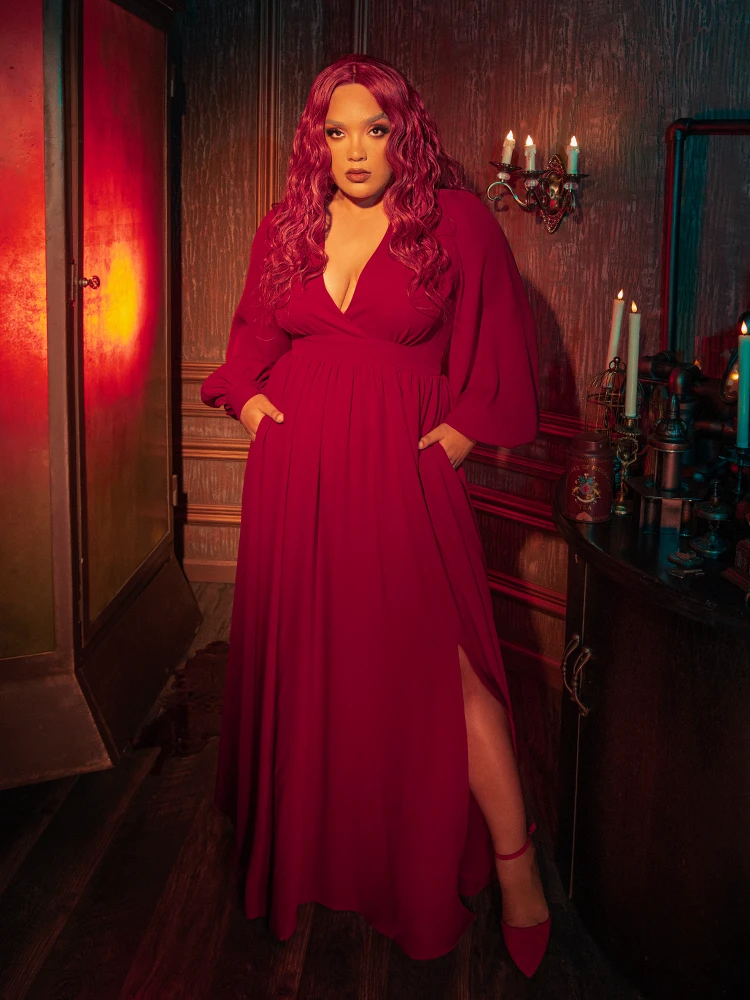 Belladonna Maxi Dress In Crimson Red 11 Belladonna Maxi Dress In Crimson Red - Image 9