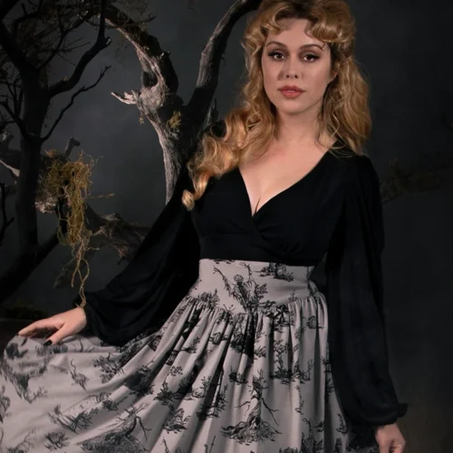 Bishop Blouse In Black -Elegant Ladies Wear Bishop 1