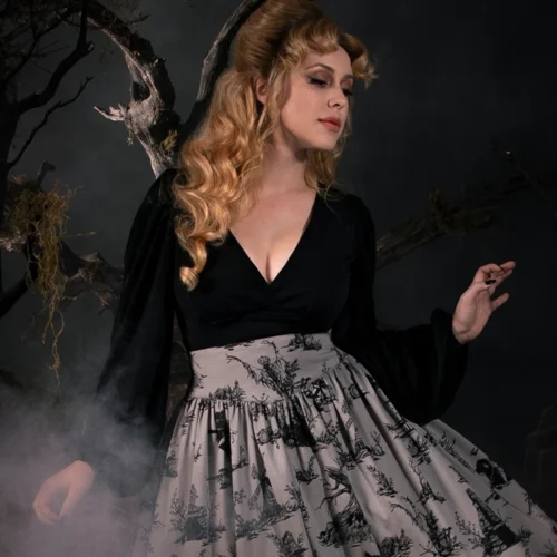 Bishop Blouse In Black -Elegant Ladies Wear Bishop 2