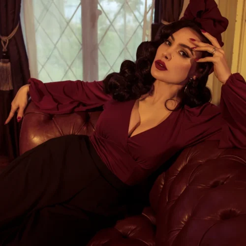 Bishop Blouse In Oxblood