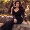 Black Marilyn Lace Gown In Black -Elegant Ladies Wear Black Lace Marilyn 3