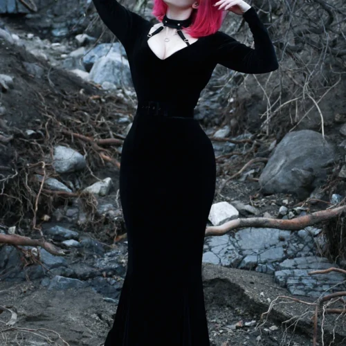 Black Marilyn Gown In Black 14 Black Marilyn Gown In Black -Elegant Ladies Wear Black Marilyn Gown 4