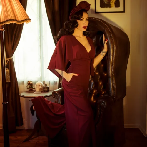 Black Widow Palazzo Pants In Oxblood 29 Black Widow Palazzo Pants In Oxblood -Elegant Ladies Wear Black Widow Ox