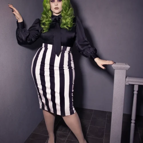 BEETLEJUICE™ Striped Pencil Skirt -Elegant Ladies Wear Bowie Blouse Bk 32 87f05c71 78fc 45be a65c 425836486062