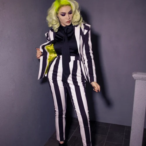 BEETLEJUICE™ Striped Pants -Elegant Ladies Wear Bowie Blouse Bk 34 bf319d23 d7f8 4647 b19a 21a66792eaa4