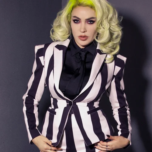 BEETLEJUICE™ Striped Corset Blazer 40 BEETLEJUICE™ Striped Corset Blazer -Elegant Ladies Wear Bowie Blouse Bk 7 9d6f3650 a5cb 4e8c a4e8 e0bedcfbdd7c