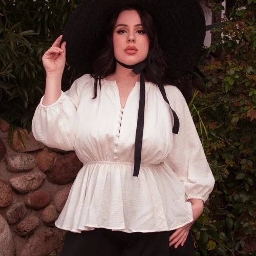 FINAL SALE - Coven Tunic Top In Antique Papyrus