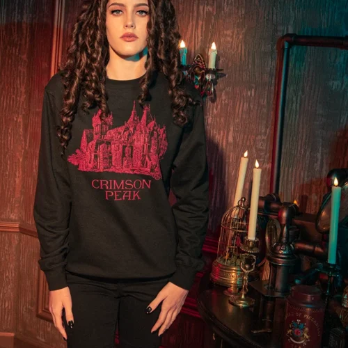 FINAL SALE - CRIMSON PEAK™ Allerdale Hall Sweatshirt In Black -Elegant Ladies Wear Crimson Peak Sweatshirt 2