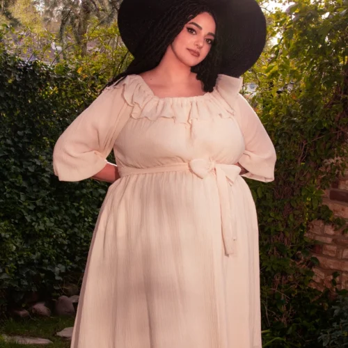 FINAL SALE - Divination Peasant Dress In Papyrus