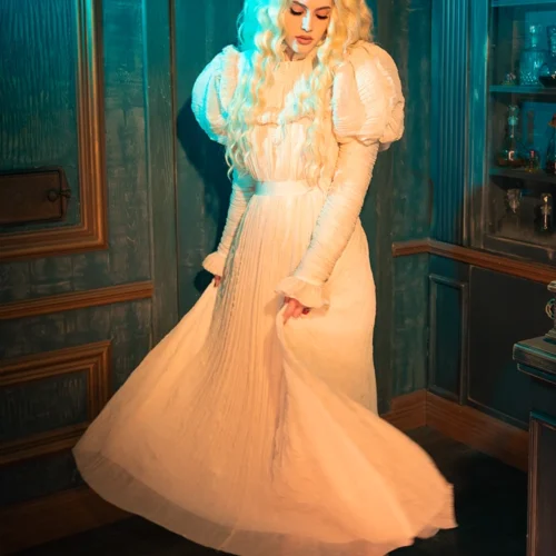 CRIMSON PEAK™ Edith Victorian Gown In Ivory -Elegant Ladies Wear Edith Gown 5