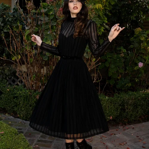 Funeral Dress In Black 22 Funeral Dress In Black -Elegant Ladies Wear Funeral Dress 5