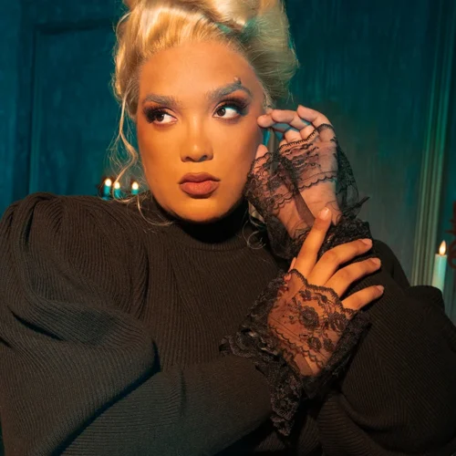 Lace Gauntlet Wristlets In Black -Elegant Ladies Wear Gauntlet Gloves 1