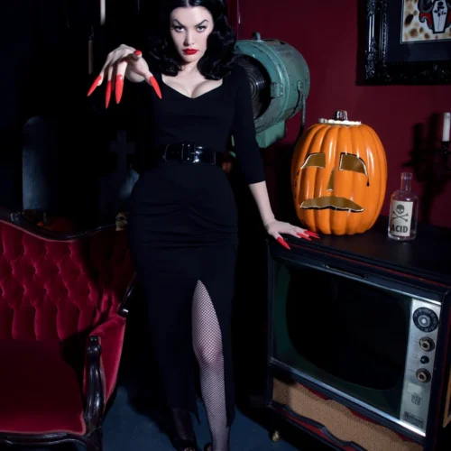 Glamour Ghoul Gown - Vampira® By La Femme En Noir -Elegant Ladies Wear Glamour Ghoul Gown