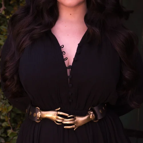 Victorian Hands Belt In Antique Brass