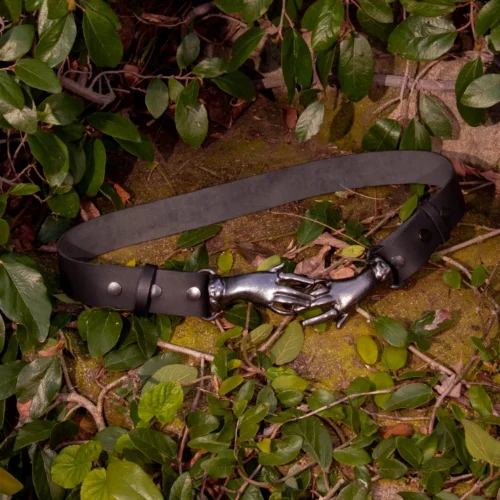 Victorian Hands Belt In Gunmetal -Elegant Ladies Wear Hand Belt Peweter 1