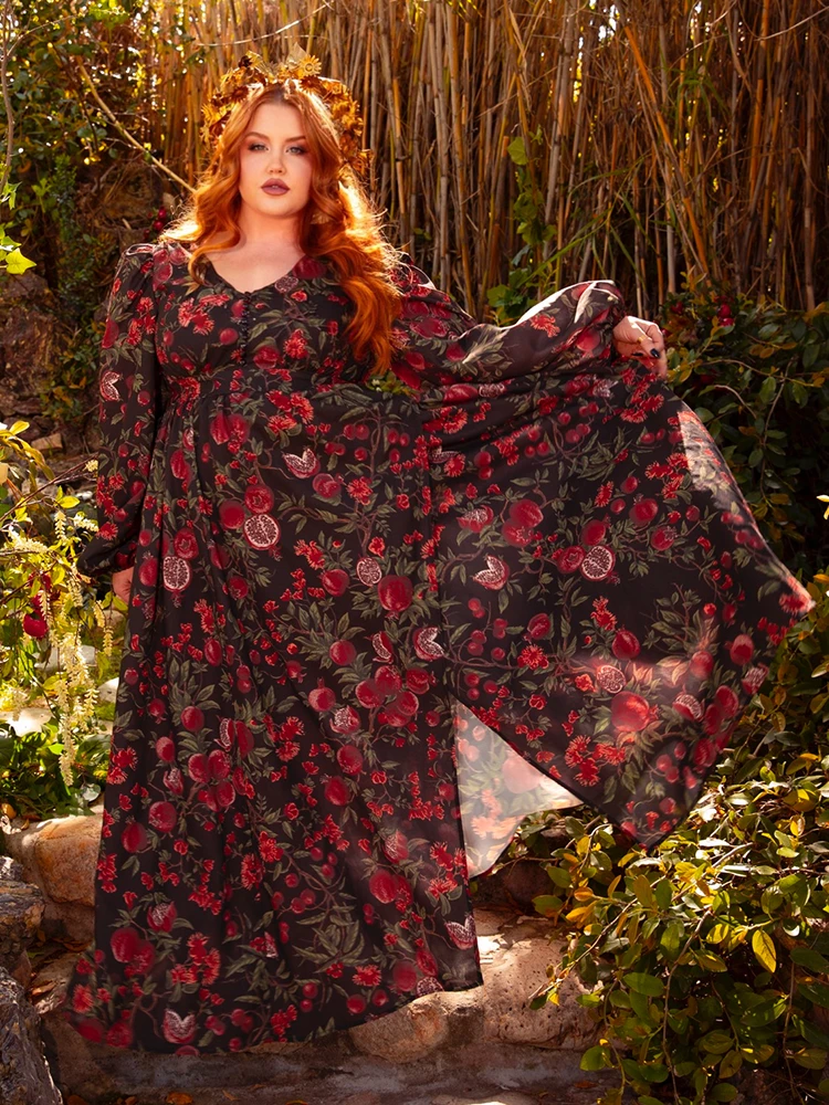 Heroine Maxi Dress In Pomegranate Print 10 Heroine Maxi Dress In Pomegranate Print - Image 8