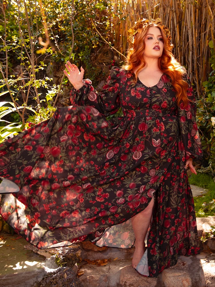 Heroine Maxi Dress In Pomegranate Print 11 Heroine Maxi Dress In Pomegranate Print - Image 9