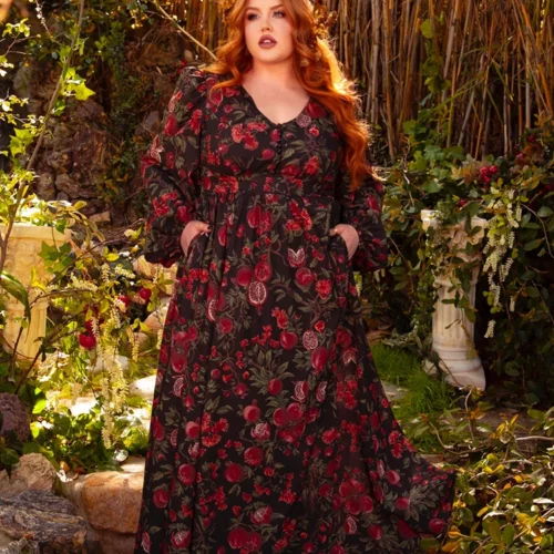 Heroine Maxi Dress In Pomegranate Print 34 Heroine Maxi Dress In Pomegranate Print -Elegant Ladies Wear Heroine Dress Pom 22