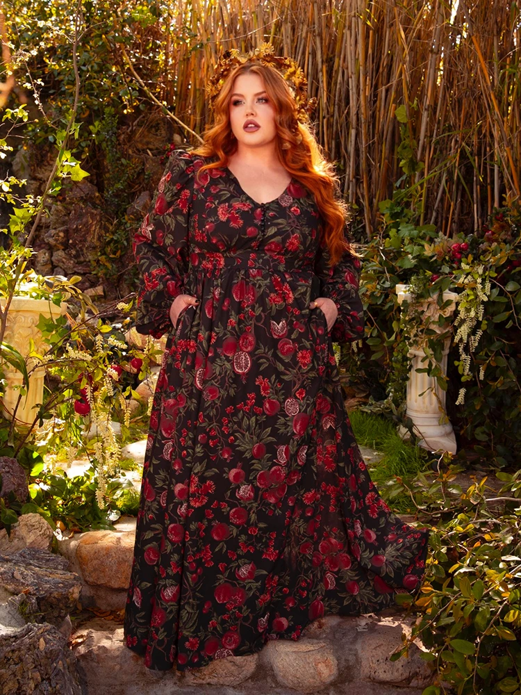 Heroine Maxi Dress In Pomegranate Print 15 Heroine Maxi Dress In Pomegranate Print - Image 13