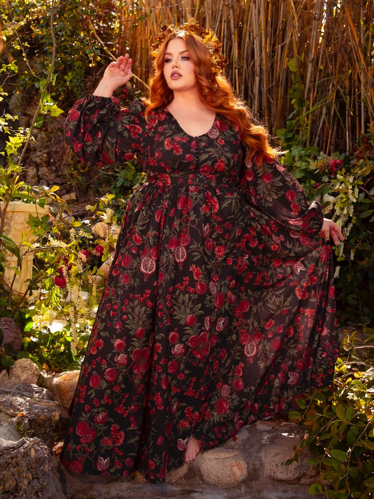 Heroine Maxi Dress In Pomegranate Print 4 Heroine Maxi Dress In Pomegranate Print - Image 2