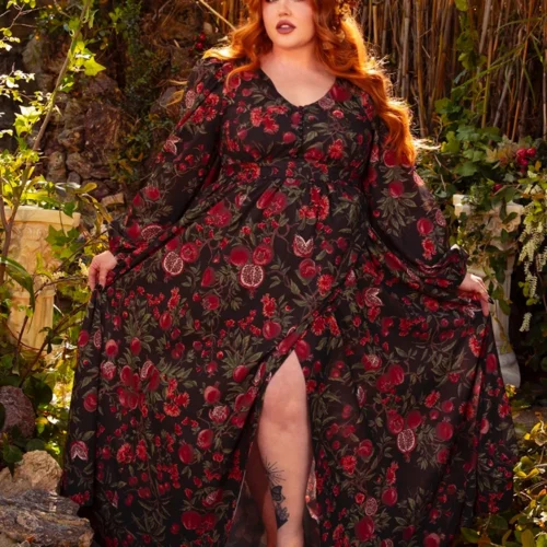 Heroine Maxi Dress In Pomegranate Print 33 Heroine Maxi Dress In Pomegranate Print -Elegant Ladies Wear Heroine Dress Pom 28